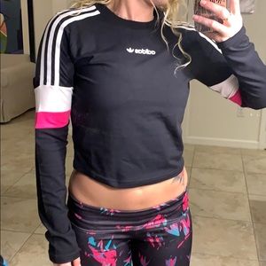 Adidas 90’s color block cropped top